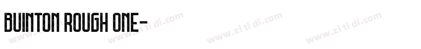 Buinton Rough One字体转换